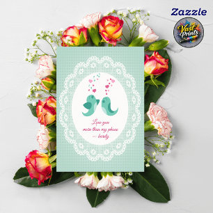 Funny Husband Valentine's Day Love Birds Phone Card