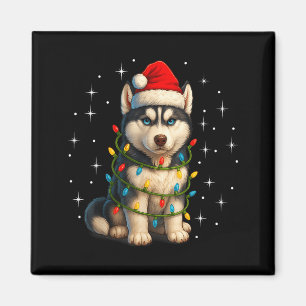 Funny Husky Dog Christmas Pj Pajama Men Women Pjs  Magnet