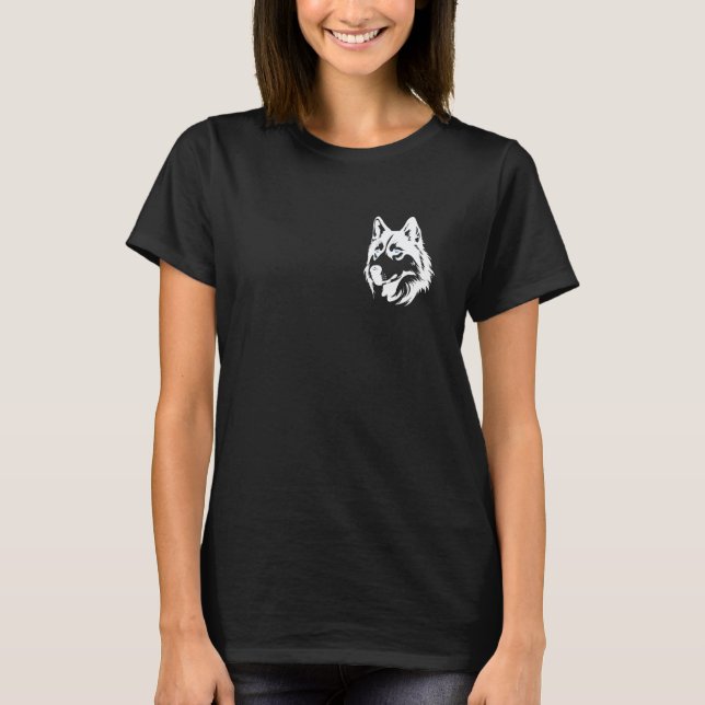 Funny Husky Dog Profile T-Shirt (Front)