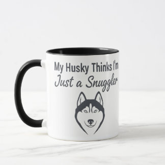 Funny Husky Dog Snuggler Mug