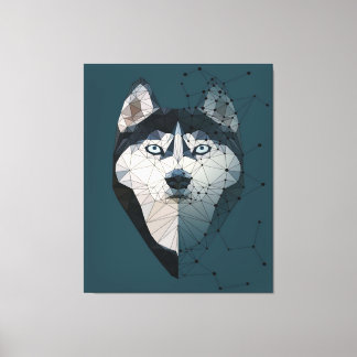 Funny Husky Face Constellation Gifts Lover Canvas Print