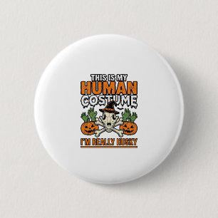Funny Husky Human Costume Halloween Dog Shirt Desi 6 Cm Round Badge