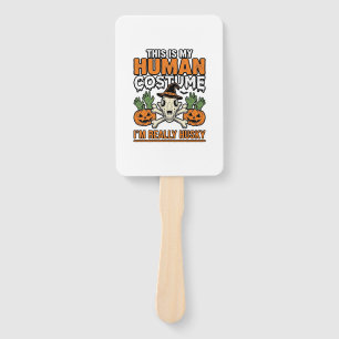 Funny Husky Human Costume Halloween Dog Shirt Desi Hand Fan