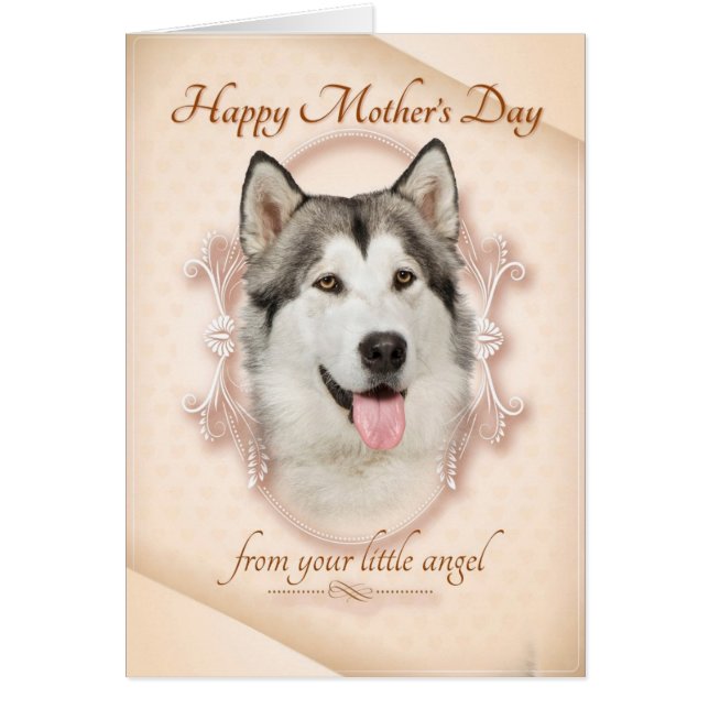 Funny Husky Mother's Day Card (Front)