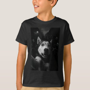 Funny Husky Selfie Zombie Halloween Dog T-Shirt