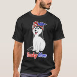 Funny Husky shirt has siberian dog with cute bow t<br><div class="desc">Funny Husky shirt has siberian dog with cute bow tie as gift</div>