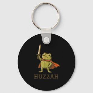 Funny Huzzah Frog Shirt, Vintage Toad Knight Tee  Key Ring