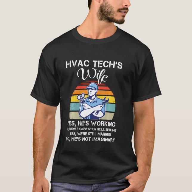 Funny Hvac Technician  For Women Cool Hvac Tech Wi T-Shirt (Front)