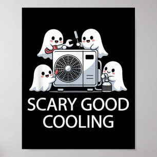Funny Hvac Technician Ghost Halloween Costume Soky Poster