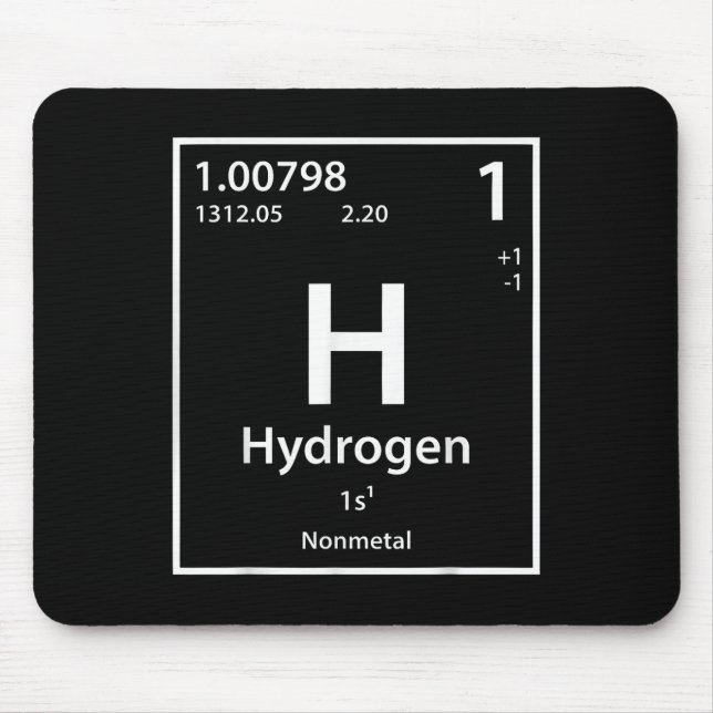 Funny Hydrogen Chemical Element Periodic Table  Mouse Pad (Front)