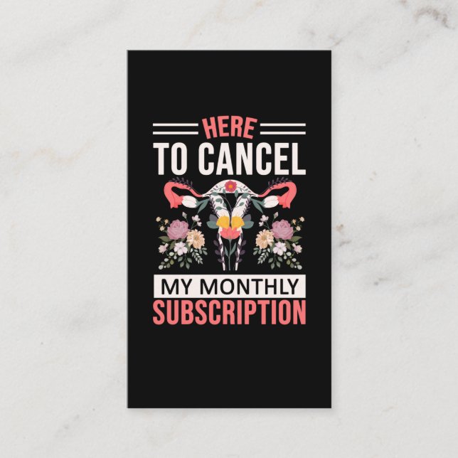 Funny Hysterectomy Flowers Uterus Removal Business Card (Front)