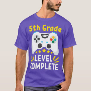Funny I 5th Grade Level Complete I 2021 I Gaming T-Shirt