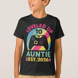 Funny I Aunt Leveled Up Auntie Est T-Shirt