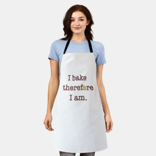Funny I Bake Therefore I Am with Cookie Apron