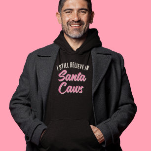 Funny I Believe in Santa Caws Christmas Hoodie