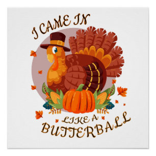 Funny  I Came In Like A Butterball shirt Poster