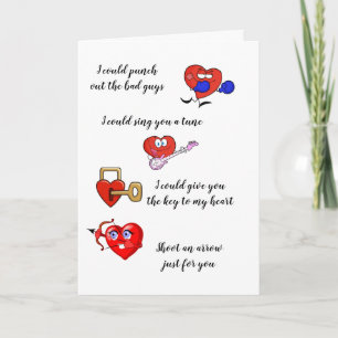 Funny I Can Hearts Valentine's Card