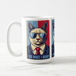 Funny I Do What I Want Cat Lover Cool Meme Retro Coffee Mug