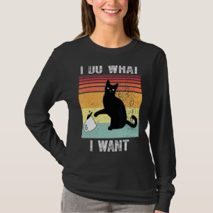 Funny I Do What I Want Vintage Black Cat Red Cup M T-Shirt