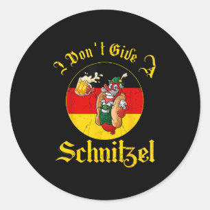 Funny I Don't Give A Schnitzel Wurst Sausage Men  Classic Round Sticker
