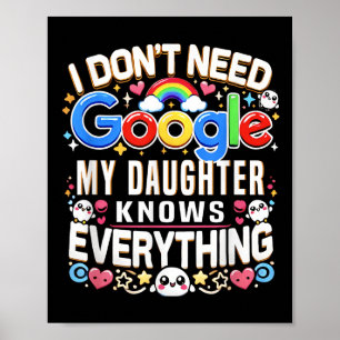 Funny I Don't Need Google, My Daughter Knows Every Poster