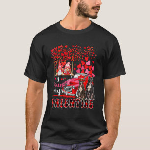 Funny I Found Valentine Two Cute Pit Bulls Couple  T-Shirt