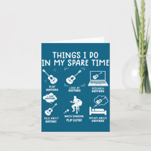 Funny I Guitarist Guitar Player 6 Things Card
