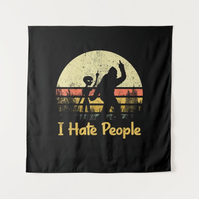 funny i hate people  tapestry (Front)