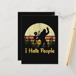 funny i hate people womens tshirts holiday postcard