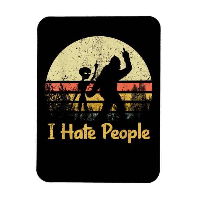 funny i hate people womens tshirts magnet (Vertical)