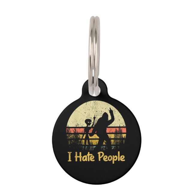 funny i hate people womens tshirts pet tag (Front)