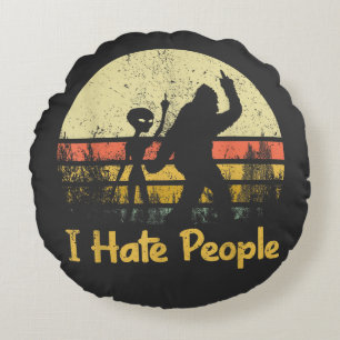 funny i hate people womens tshirts round cushion
