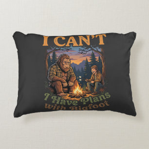 Funny I Have Plans With Bigfoot Camping & Hiking Decorative Cushion