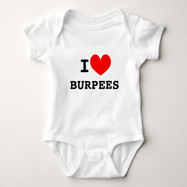Funny I heart burpees infant bodysuit | Kids (Front)