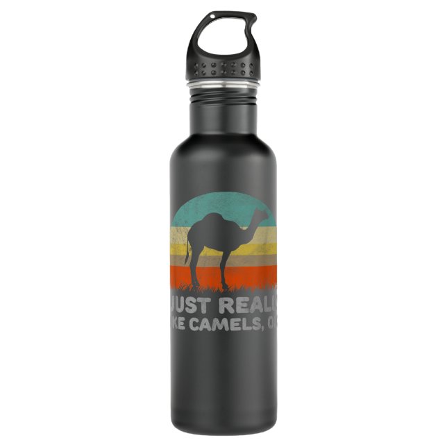 Funny I Just Really Like Camels OK  710 Ml Water Bottle (Front)