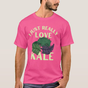 Funny I Just Really Love Kale Vegetarian Vegan Veg T-Shirt