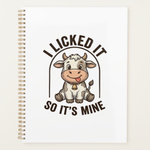 Funny I Licked It Cow Vintage Farm Shirt Design_1 Planner