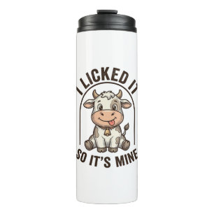 Funny I Licked It Cow Vintage Farm Shirt Design_1 Thermal Tumbler