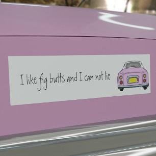 Funny I like Pink Figaro Car Bumper Sticker
