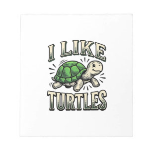 Funny I Like Turtles Vintage Turtle Shirt Design_1 Notepad