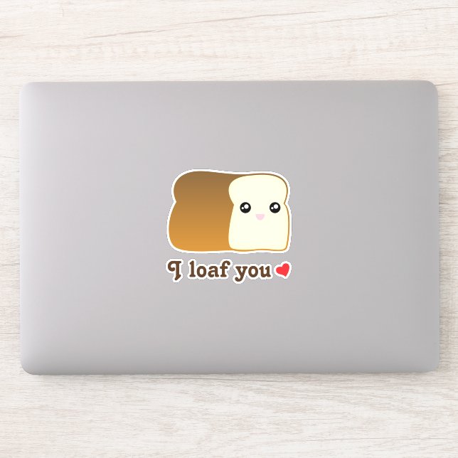 Funny I Loaf You Kawaii Cartoon Cute Food Pun Love (Computer)