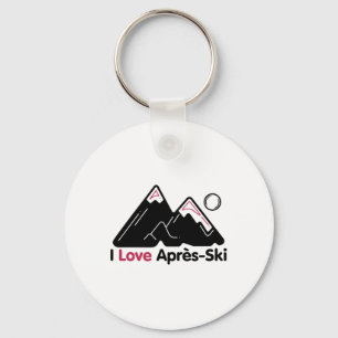 Funny I Love Apres Ski Shirt - Great Snow Lovers G Key Ring