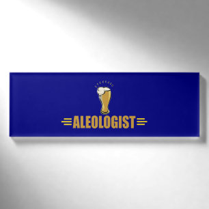 Funny I Love Beer Name Tag