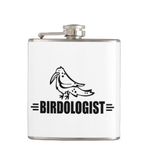 Funny I Love Birds Hip Flask
