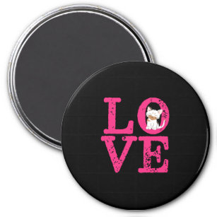 Funny I Love Cat for Cute Kitty and Kitten Lover Magnet
