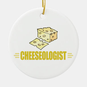 Funny I Love Cheese Ceramic Tree Decoration