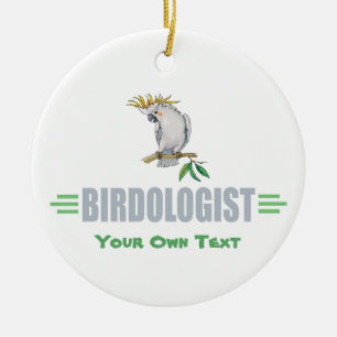 Funny I Love Cockatiels Ceramic Tree Decoration