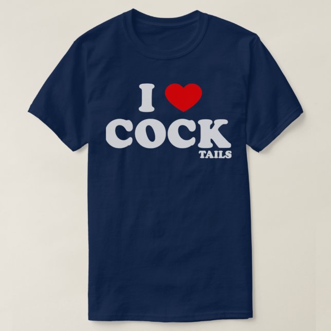 Funny I Love Cocktails I Heart Cocktails Drinking  T-Shirt (Design Front)