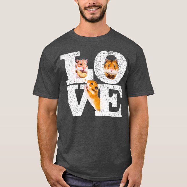 Funny I Love Hamsters Gift Cute Hamster Pet T-Shirt (Front)