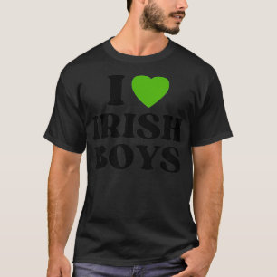 Funny I Love Irish Boys I Red Heart British Boys I T-Shirt